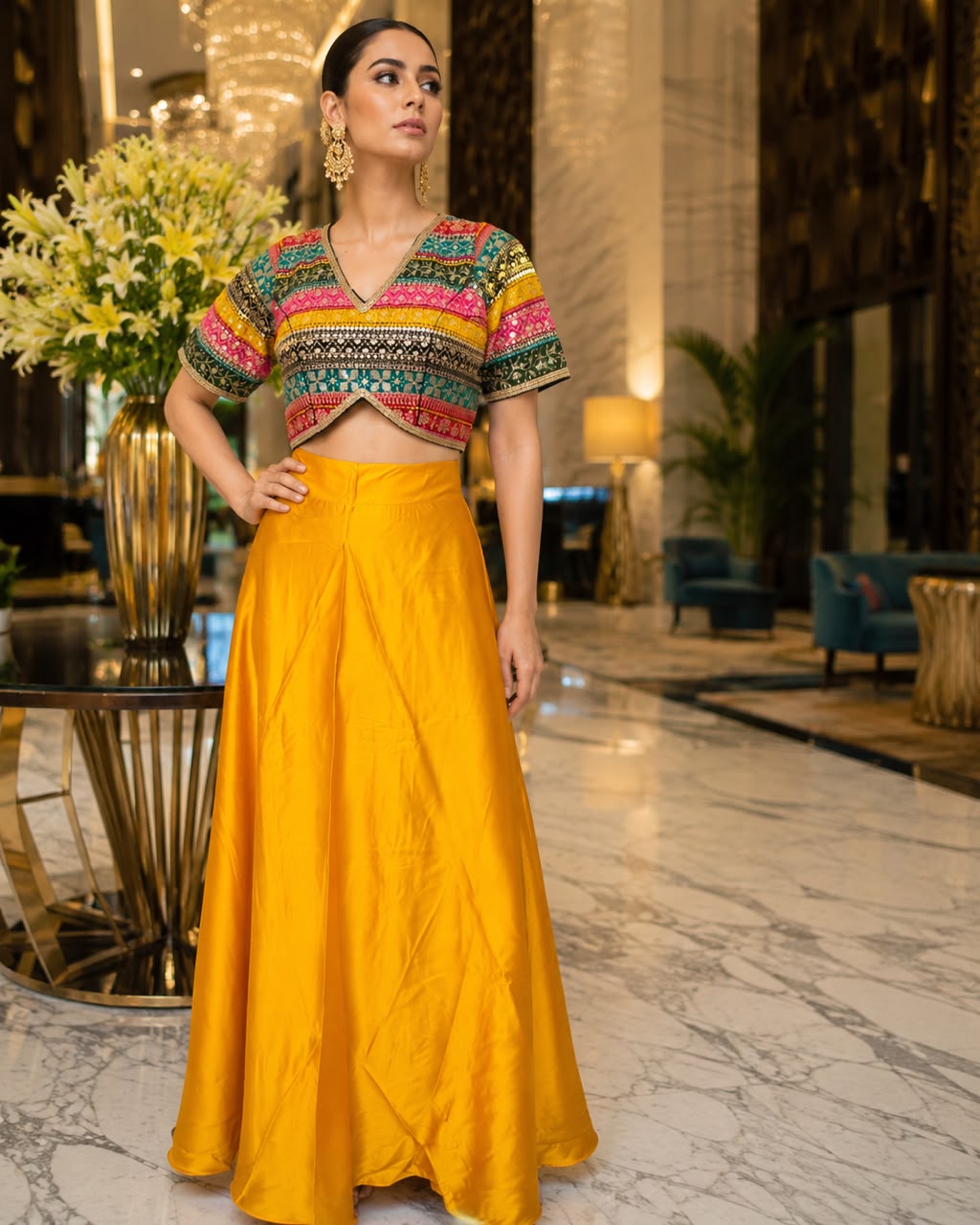 Marigold Festive Lehenga Set