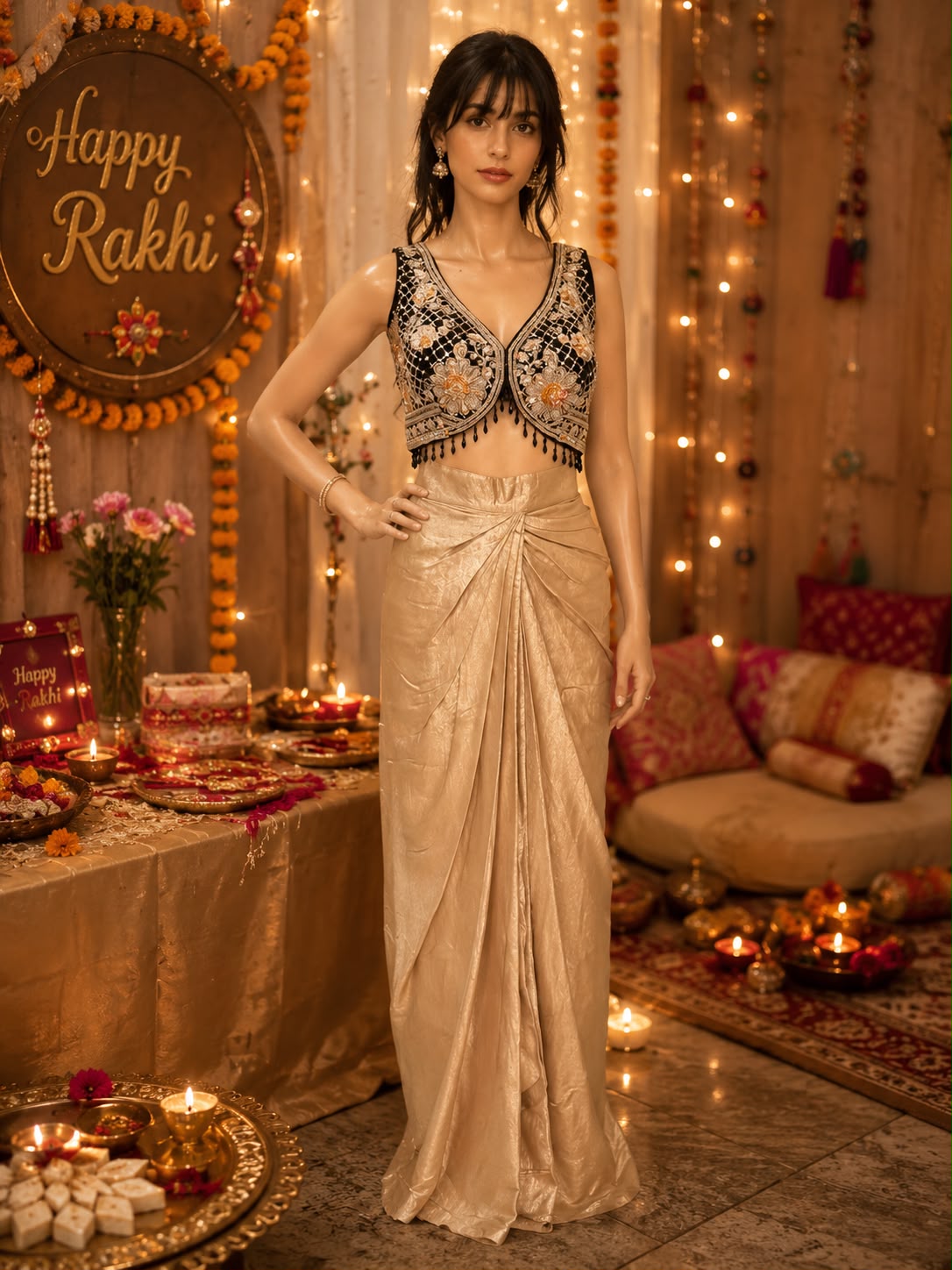 Noir Zardozi Lehenga Set